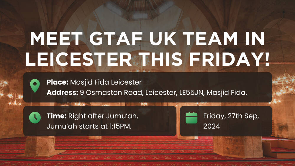 Meet GTAF UK Team in Leicester This Friday