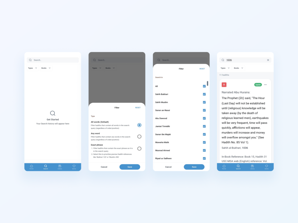 Find Any Hadith in Hadith App